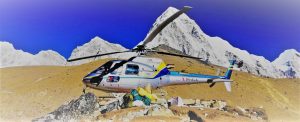 Heli flight in Nepal