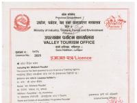 Click to zoom Valley Tourism Registration Certificate